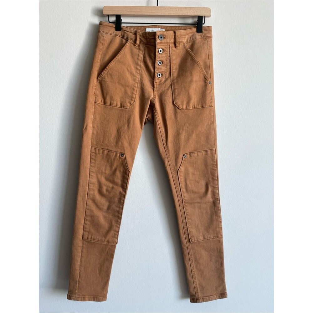L.L. Bean Signature Double Knee Workwear Pants Rust Brown 6